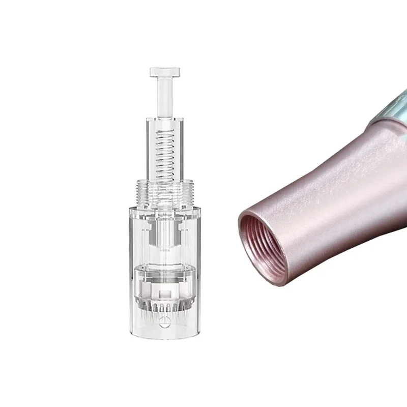 10/50/100pcs ตลับเข็ม Microneedling สกรูตลับหมึกเข็มสําหรับ Derma ปากกา 9/ 12 /24/ 36/ 42/ รอบ NANO Pins