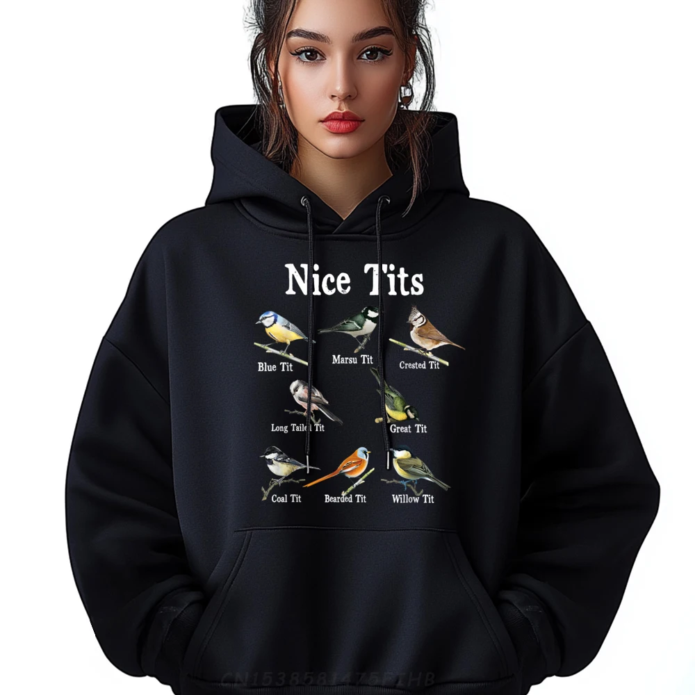 

Nice Tits Bird Watching Funny Design Hoodies Loose Long Sleeve Mens Sweatshirt Hip hop Casual Hoodies Round Neck