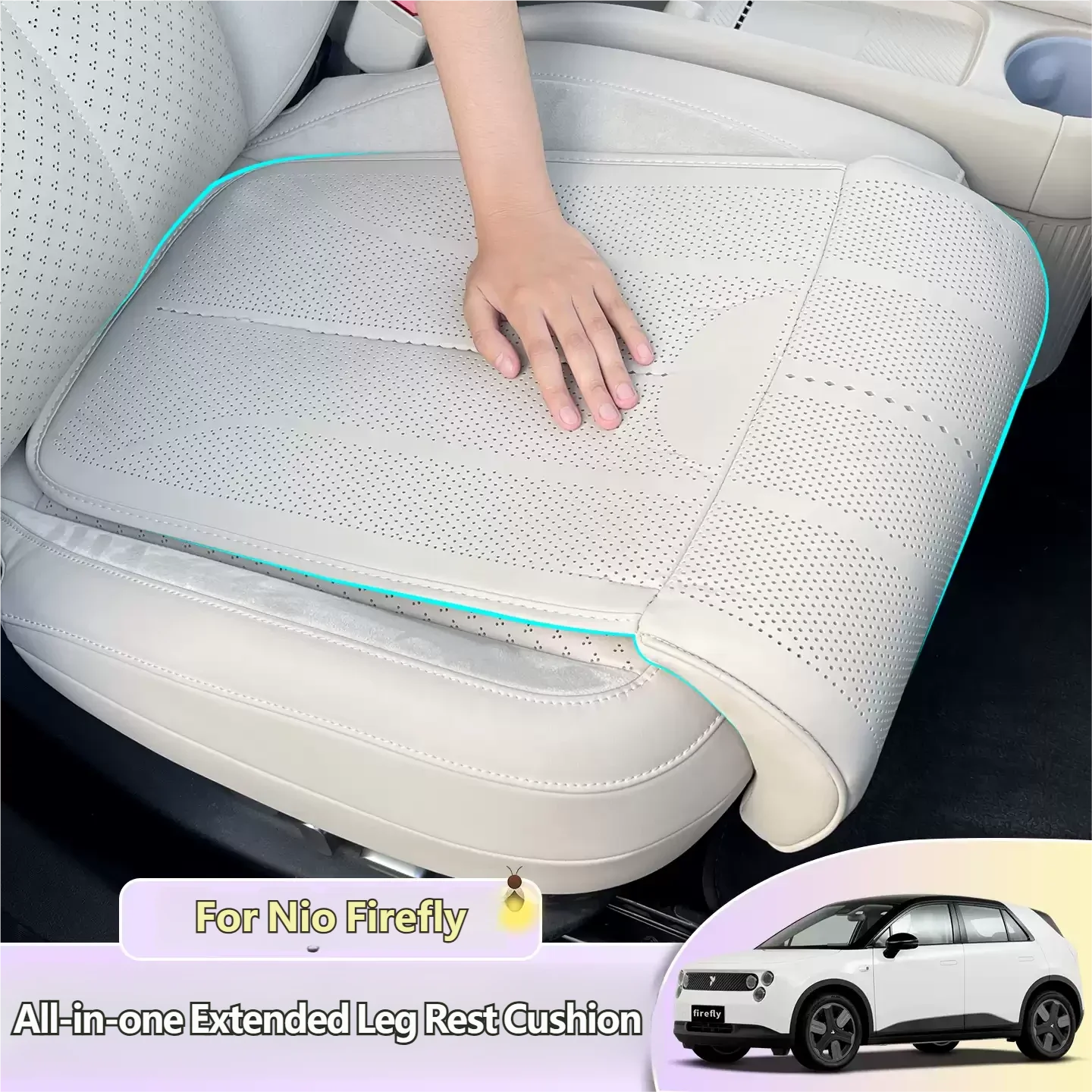 For Nio Firefly Car Seat Leg Support Interior Front Seat Cushion Extended Pad Long Trip Legs Rest Mats Soft Pad Accessories