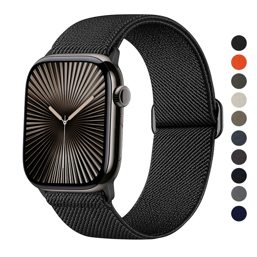 Stretchy Straps for Apple Watch Band 42mm 46mm 44mm 45mm 49mm 41 40 Sport Bracelet Correa iWatch Series 11 10 9 7 SE 6 5 8 Ultra