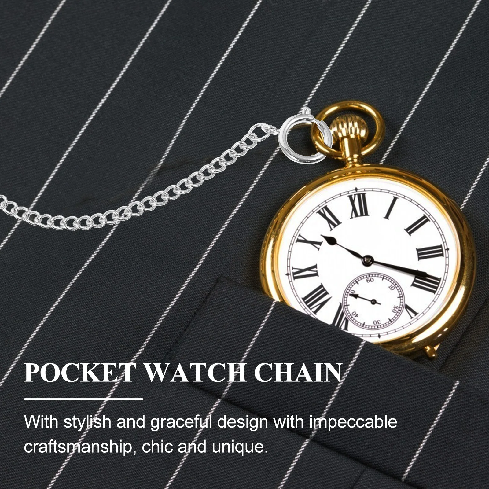 Jewelry Hanging Chain Pocket Watches for Men Pants Wallet Electroplated Old Fashioned