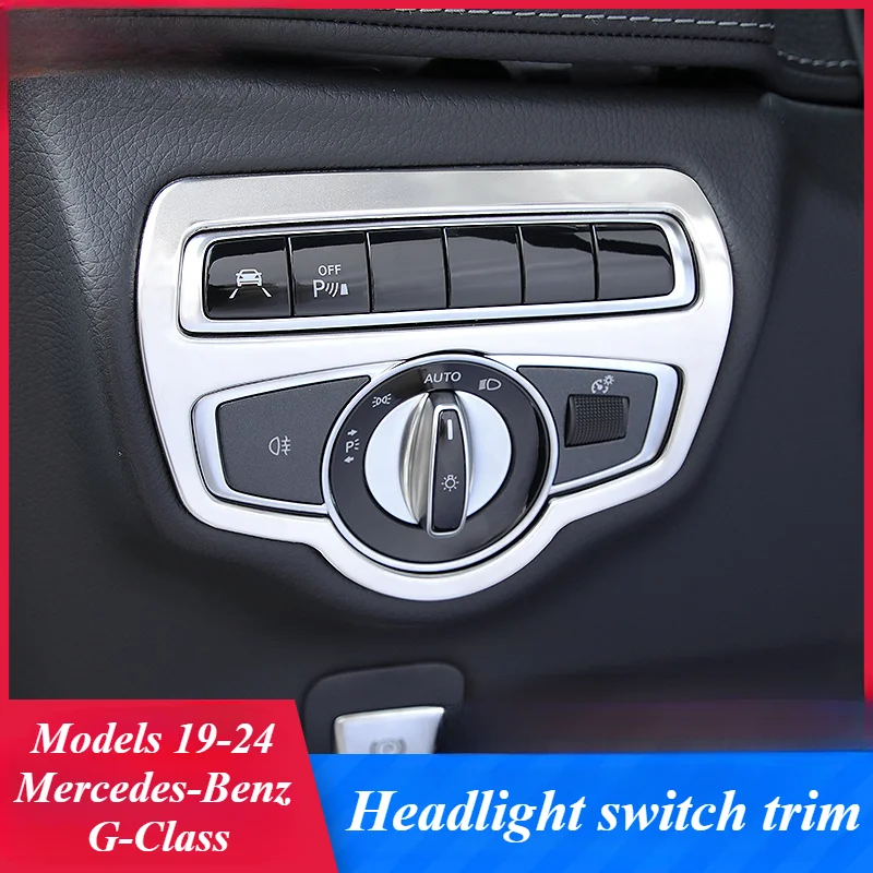 

For 19-24 Mercedes Benz G-Class G500 G63G550G350 modified headlight switch decorative strip interior-Interior modification