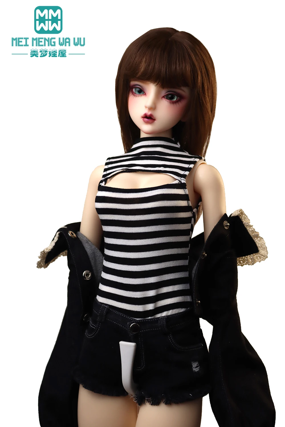 58-60cm BJD Doll Clothes 1/3 DD SD Fashion jumpsuits plush jackets jeans gift for Girls