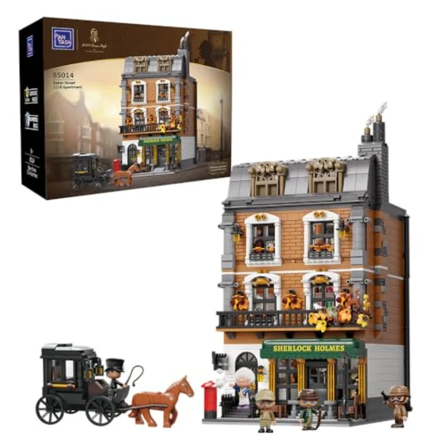 

Apartment Adult Building Block Set with 5 Self-Developed Minifigures, Collectible Architecture Modular Kit for Home Decor