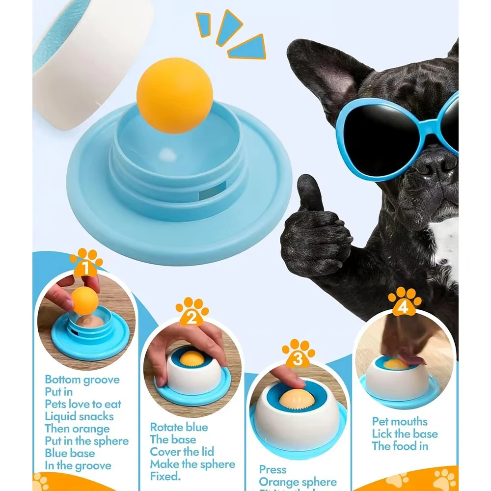 Cuenco de Lengüeteo Lento para Perros/Gatos, Juguete Interactivo Antideslizante Tipo Rompecabezas, Comedero Lento Saludable, Reduce el Aburrimiento y la Ansiedad, Lengüeteo Divertido