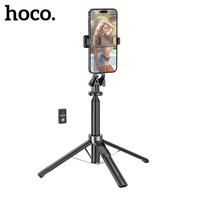 HOCO K21 Aluminum Alloy Live Broadcast Holder Wireless Selfie Stick with Bluetooth Remote Extendable Tripod Support PTZ Function