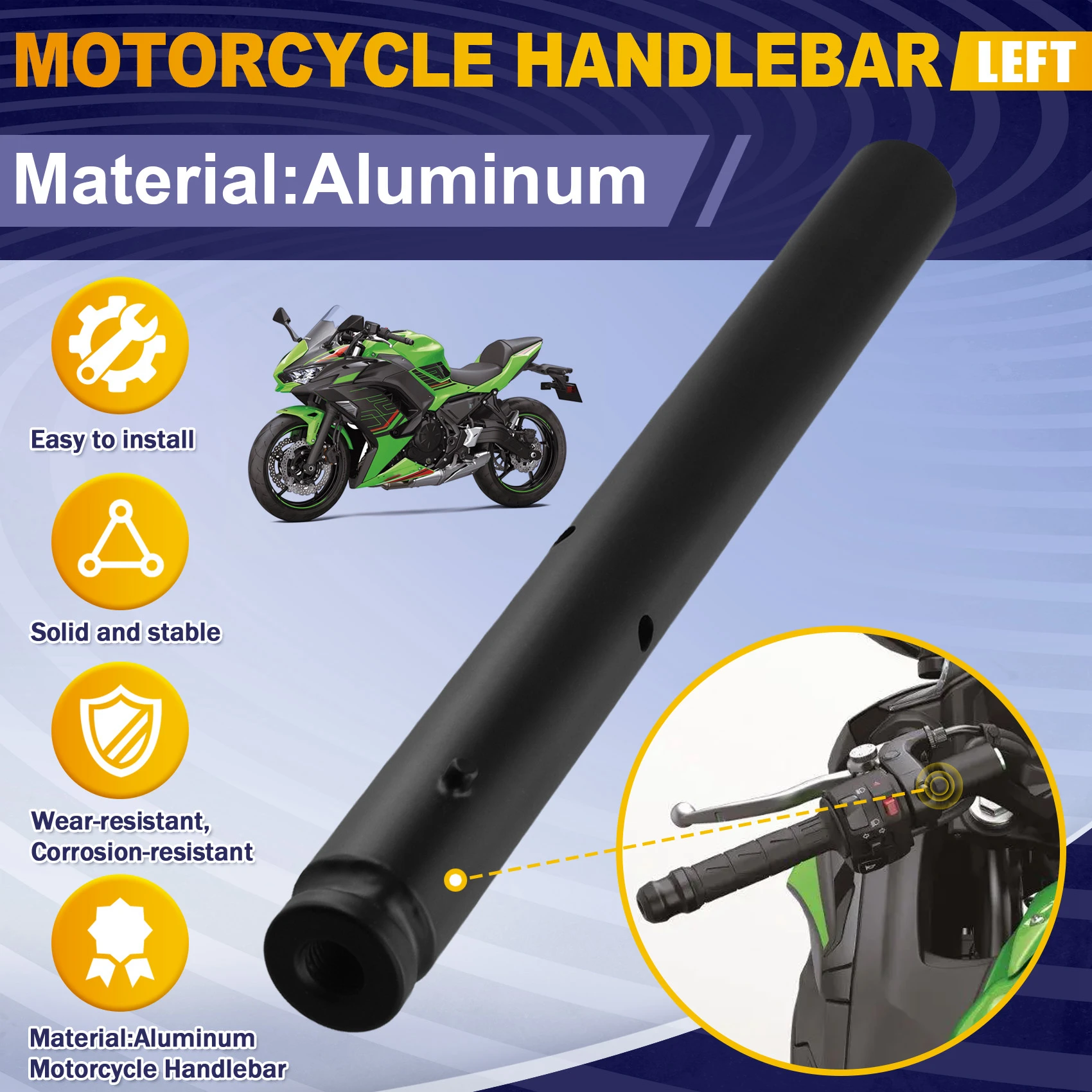 

Руль мотоцикла премиум-класса для 650 EX650 ER650, левый