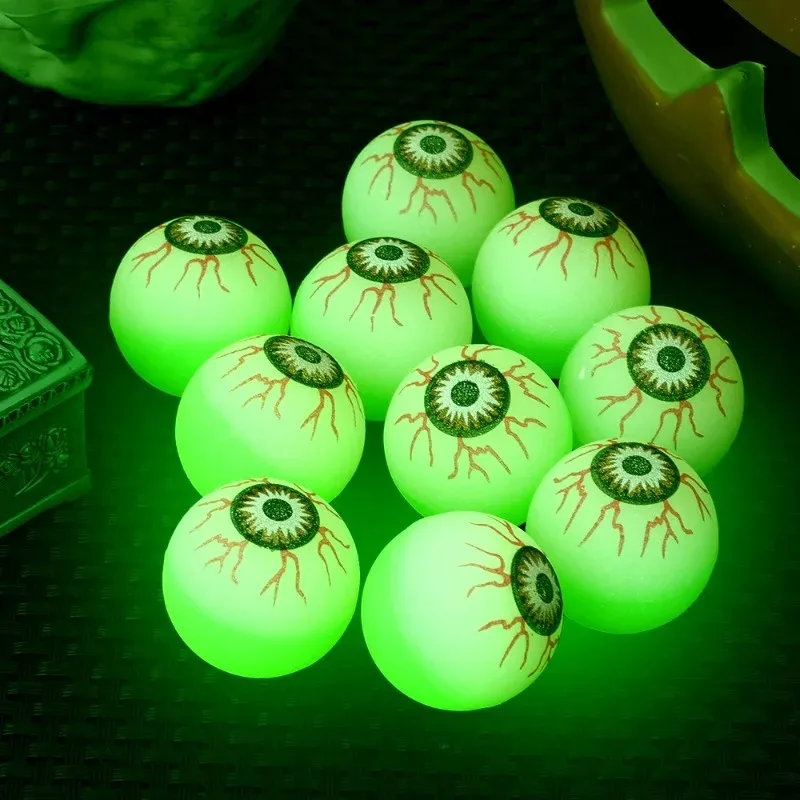 Wholesale Halloween Eyeball Luminous Fake Eyeballs Glow in The Dark Bouncy Ball Decoration Haunted House Home Bar Horror Props