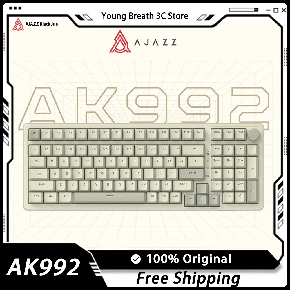 

Ajazz AK992 Wired Mechanical Keyboard Hot Swap Ergonomic 98 Key Computer Accessories USB Gaming Office Mechanical Keyboard Gift