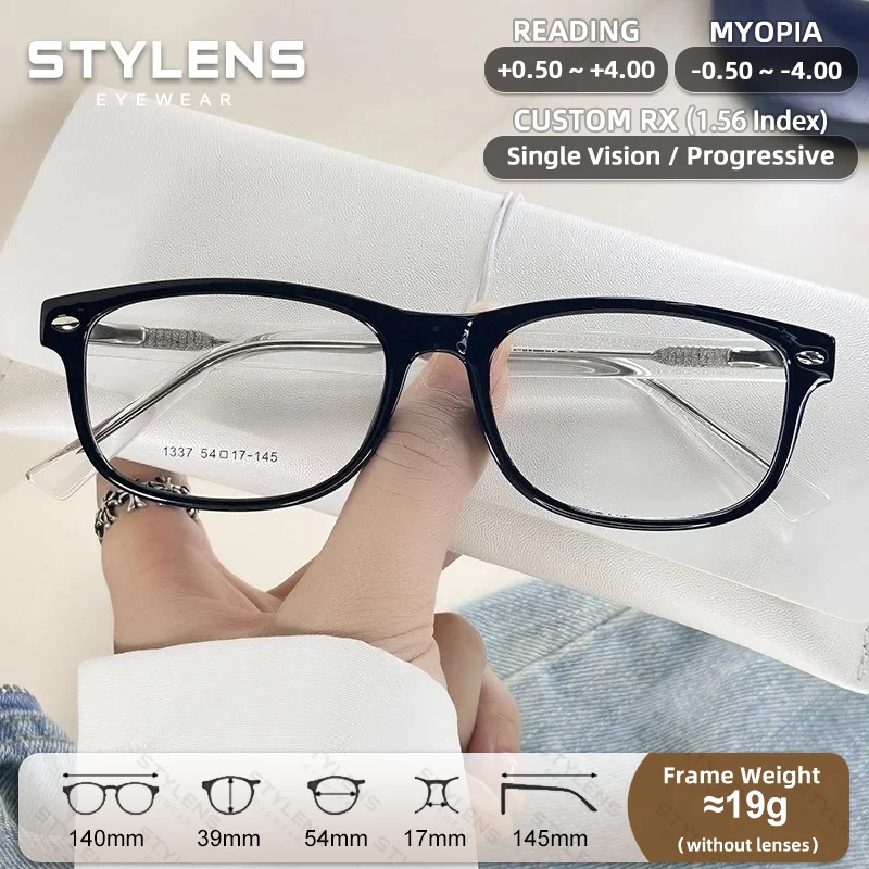 STYLENS Rectangle Reading Glasses Women High Quality New Anti Blue Ray Glasses Optical Eyeglasses Frame Myopia Hyperopia Glasses