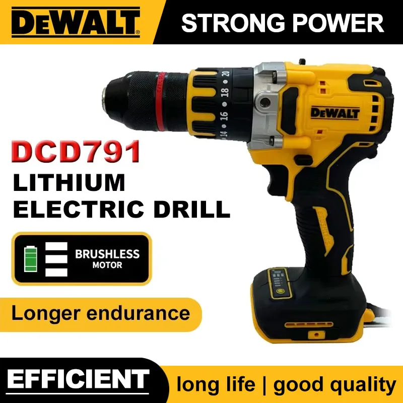

DEWALT Compact Cordless Drill Brushless Motor Drill Screwdriver Multi functional Drive Home Rechargeable Electric Tools DCD791