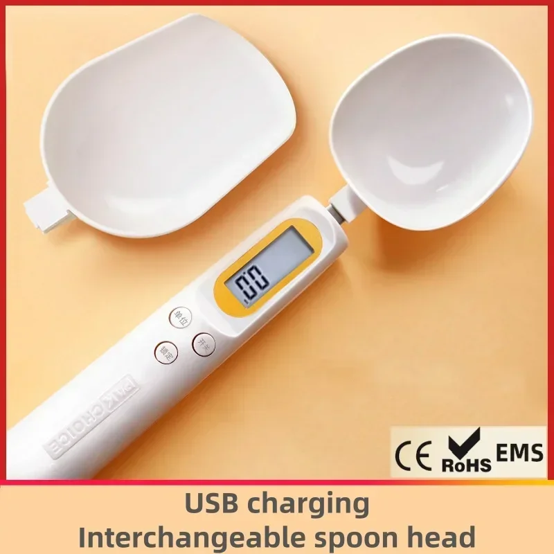 

NEW Spoon Scale USB Rechargeable Complementary Food Weighing 0.1g Mini Electronic Scale Kitchen Baking Weighing Scale Food Scale