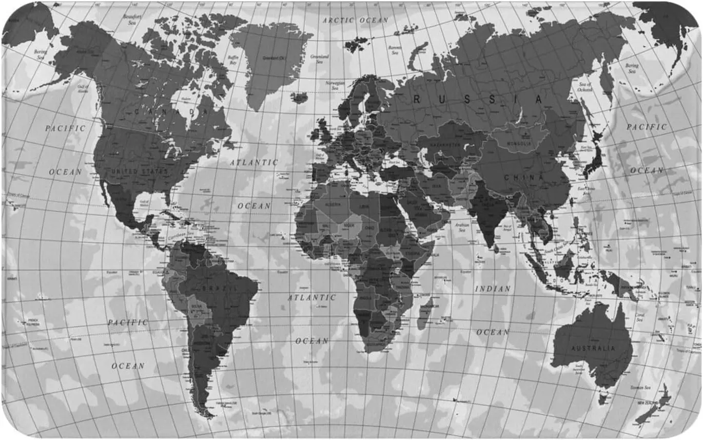 

Flannel Bath Mat - Non-Slip Quick-Dry Bathroom Rug with Stylish Prints, Eco-Friendly Absorbent Floor Mat for Shower, Poolside(Vi