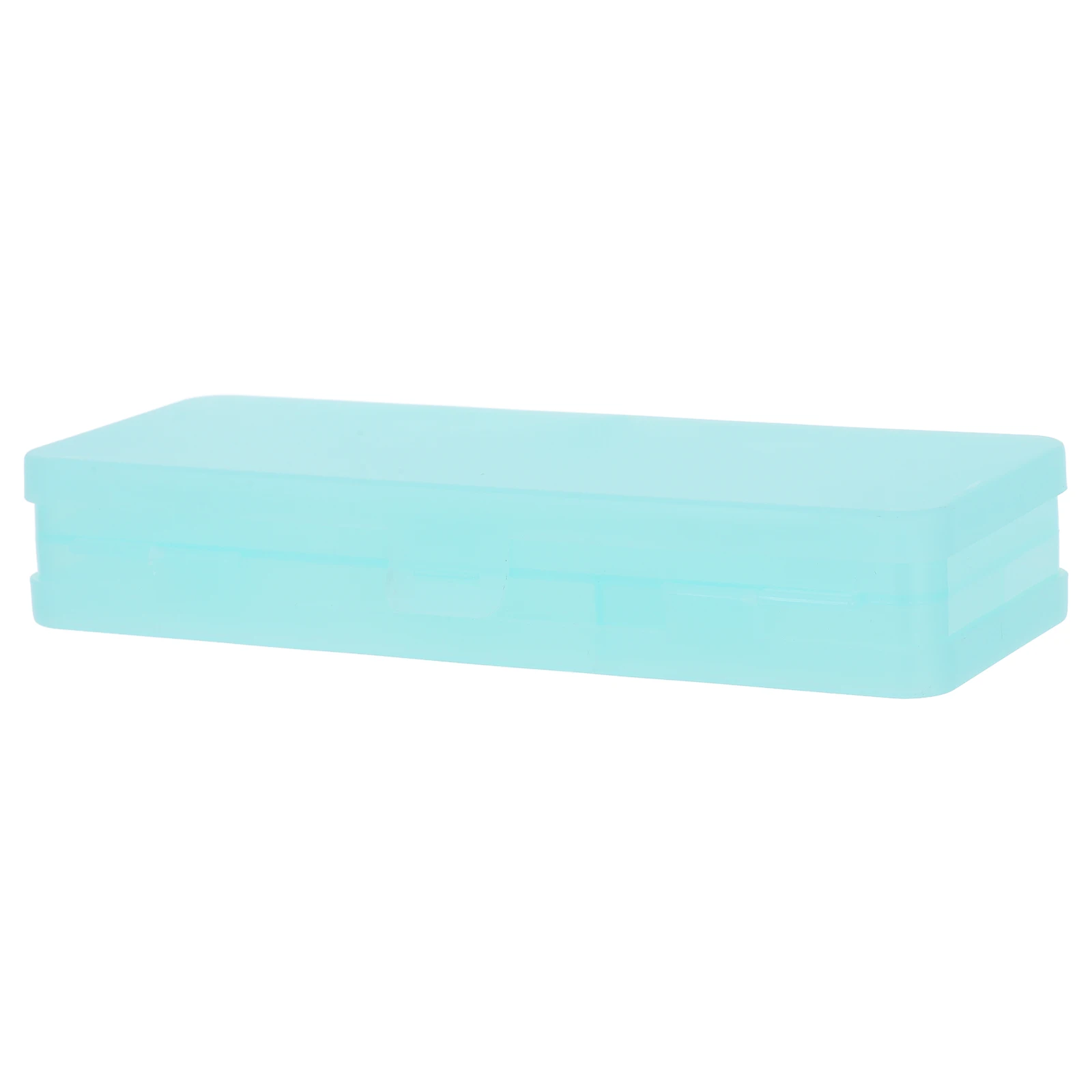 

Double Compartment Pencil Box Large Capacity Transparent Frosted Snap-Tight Lid Portable Stationery Storage For School Office