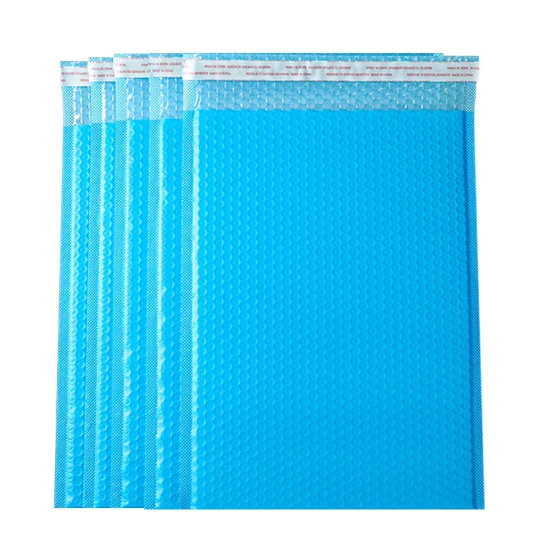 20Pcs/Pack Bright Blue Bubble Mailers 28x37cm Large Plastic Bubble Bags Shipping Padded Envelopes Waterproof Delivery Bag