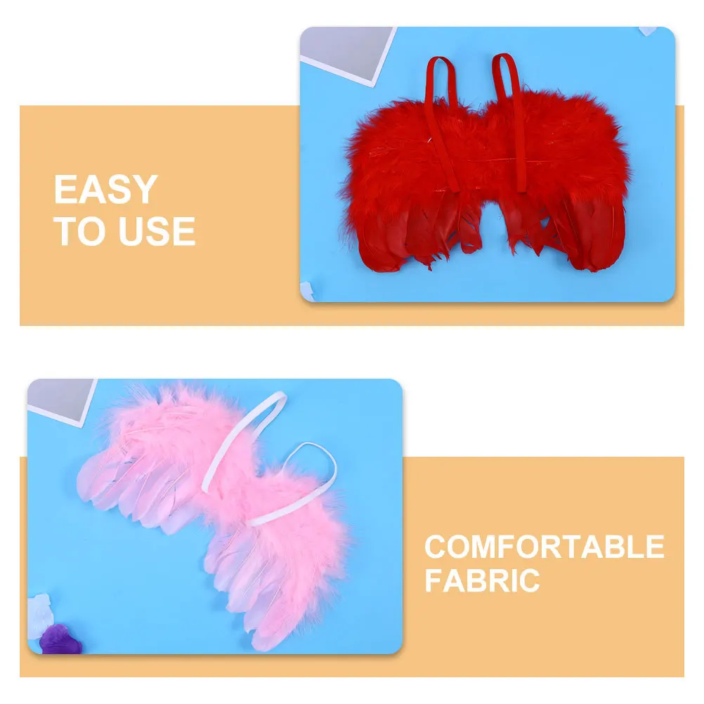 2 قطعة أجنحة الطفل تأثيري الملاك الدعائم مشرق اللون لينة خفيفة الوزن الوليد التقطت الصور الزي الرضع الجناح