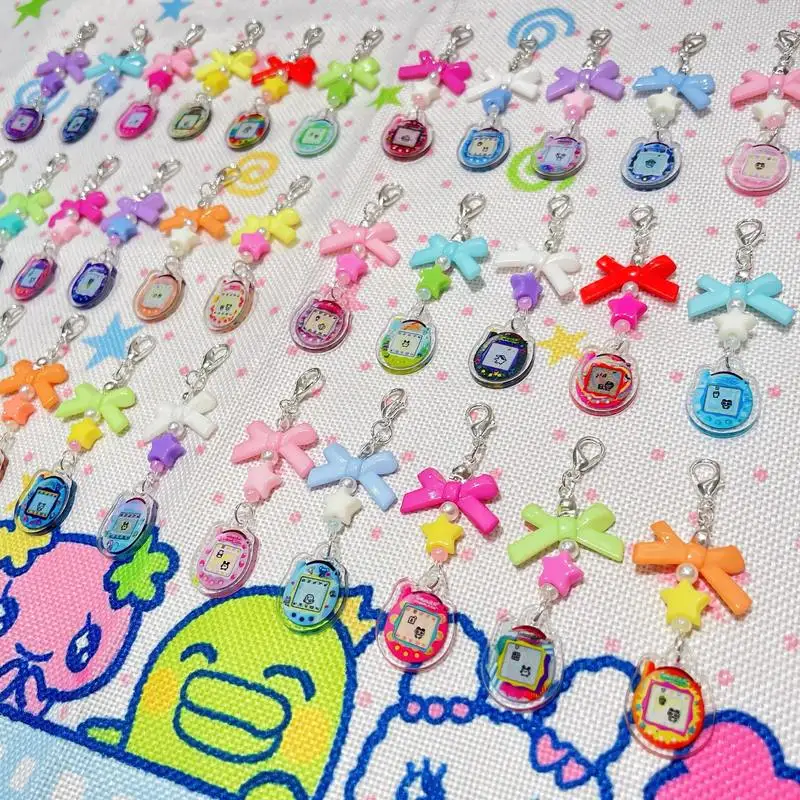 

Kawaii Tamagotchi V3 Uni Paradise мини-подвеска акриловый вентилятор игровая консоль кулон с бантом милый кулон украшение