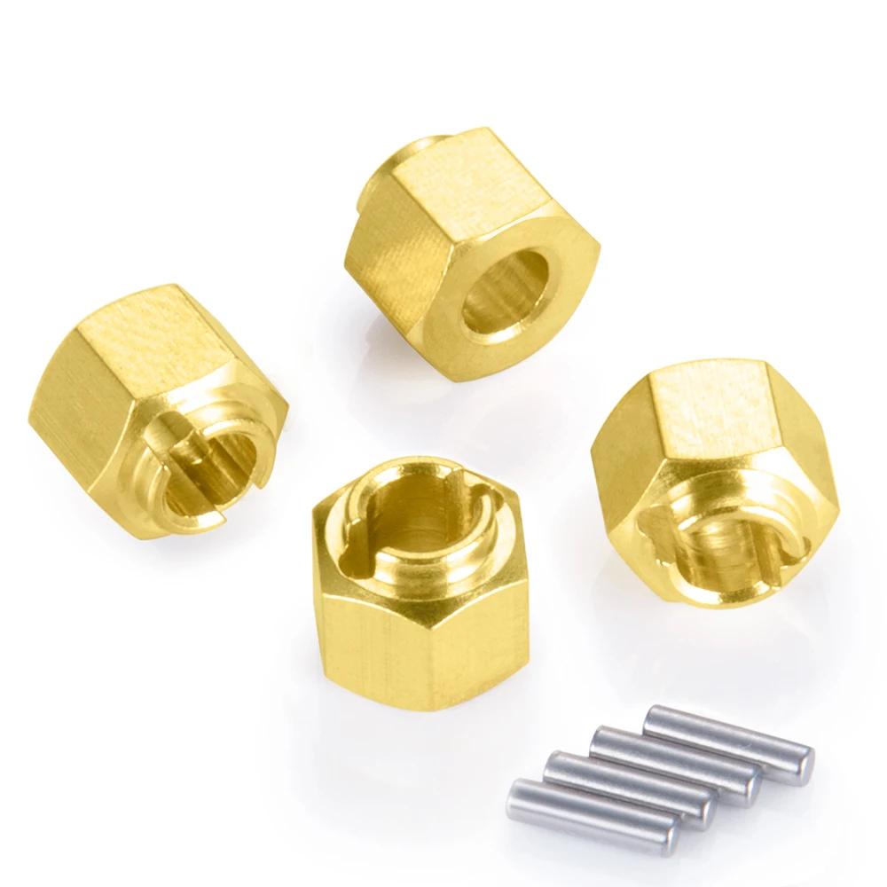 YEAHRUN Brass Wheel Hex Hub Extenders Adapter 4/5/6/7mm for 1/18 RC Crawler Car TRX4M Bronco Defender Upgrade Parts