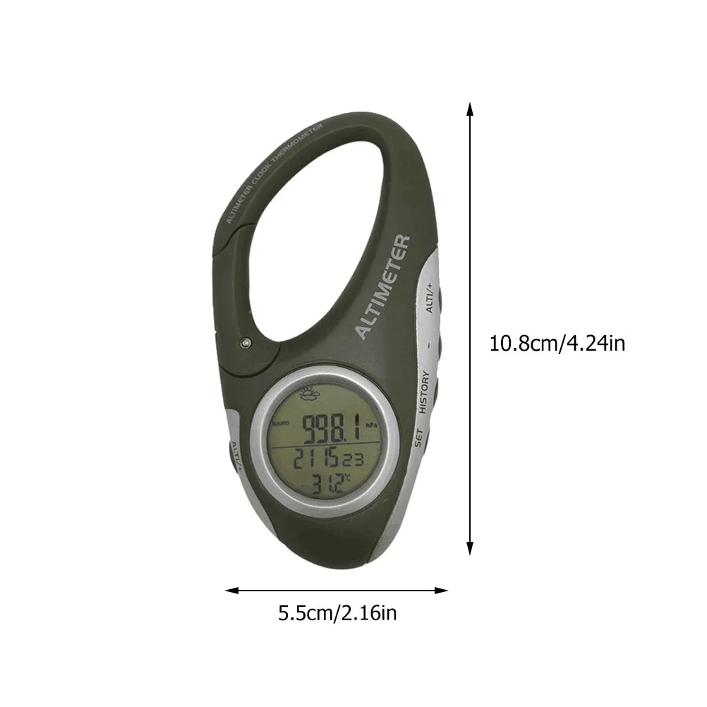 Fishing Barometer Carabiner Barometer Digital Barometer Handheld Barometer Keychup Carabiner Altimeter Pocket Handheld Altimeter