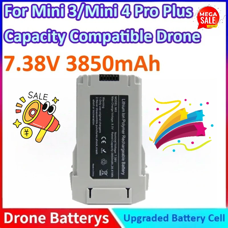 

New 7.38V 3850mAh General-purpose Intelligent Flight Battery for Mini 4 Pro/Mini 3 Plus Capacity Compatible Drone Accessories