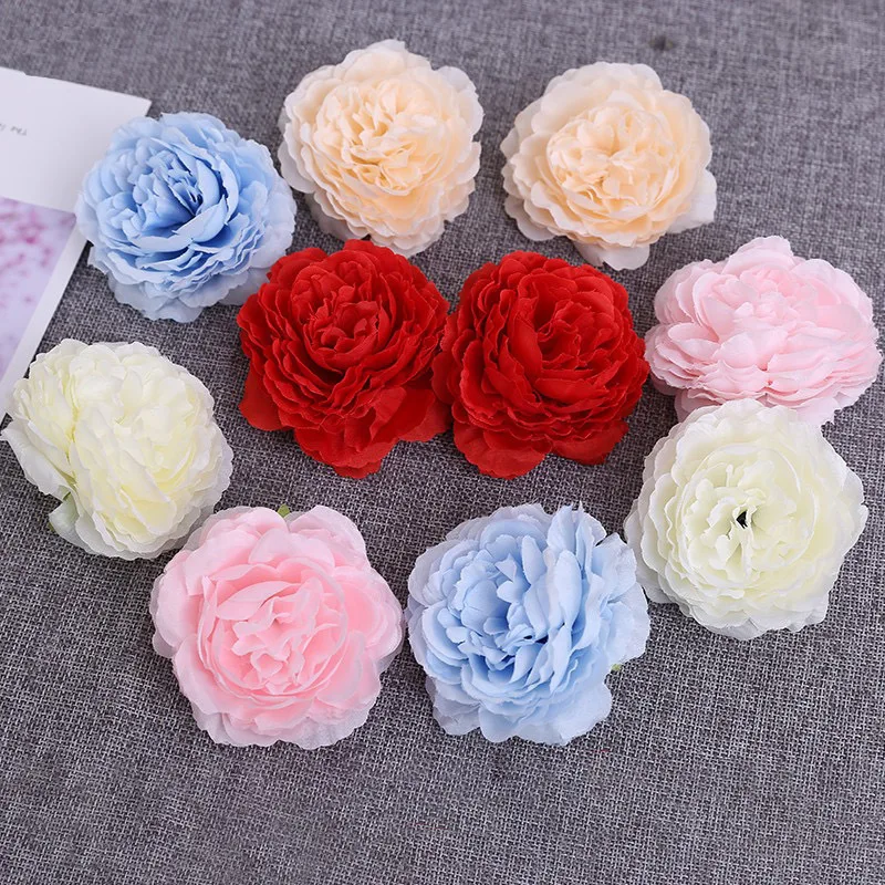 

8cm Simulated Flower Ocean Peony Head Wedding Background Wall Decoration Home Placement DIY Clothing Hat Fake Artificial Flower