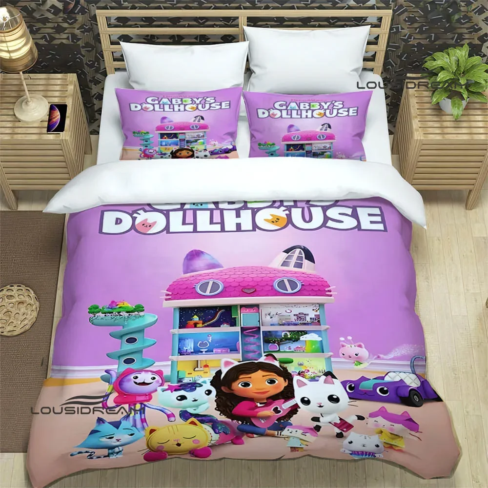 G-Gabby\'s Dollhouse Bedding Sets exquisite bed supplies set duvet cover bed comforter set bedding set luxury birthday gift