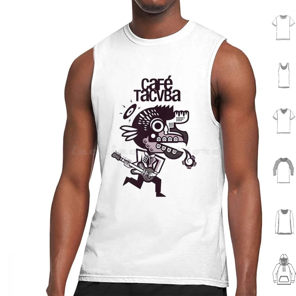 Copy Of Cafe Tavuba Tank Tops Print Cotton Cafe Tacuba Cafe Tacvba Mexico Band Mexican Band Tacubos