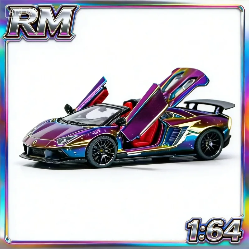 

RM Rhino 1:64 LP720-4 convertible, die cast alloy car model, male gift, adult high-end static collection model.