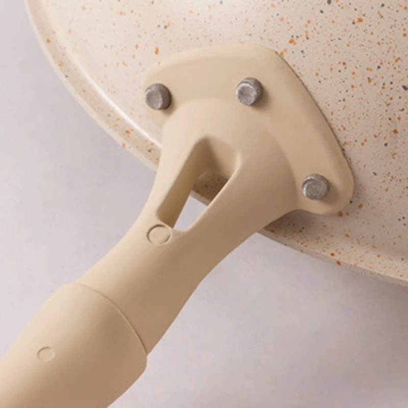 

LDHL Thickened Bottom Stone Frying Pan Multifunction Non-Stick Pans Deep Nougat Pot Big Mouth Wok Pan 20cm