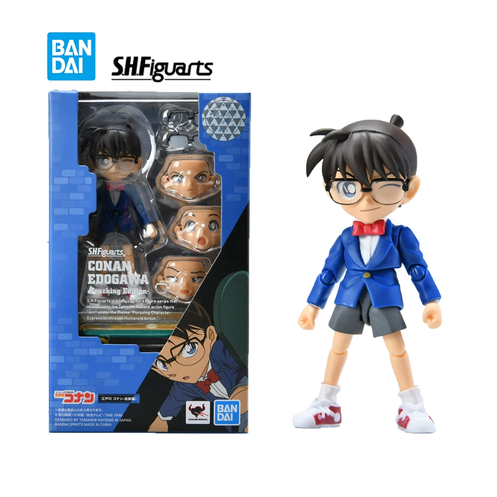 

In Stock Bandai S.H.Figuarts Detective Conan Conan Edogawa 90mm Collection Model Anime Action Movie Figure Toys Gifts for Kids