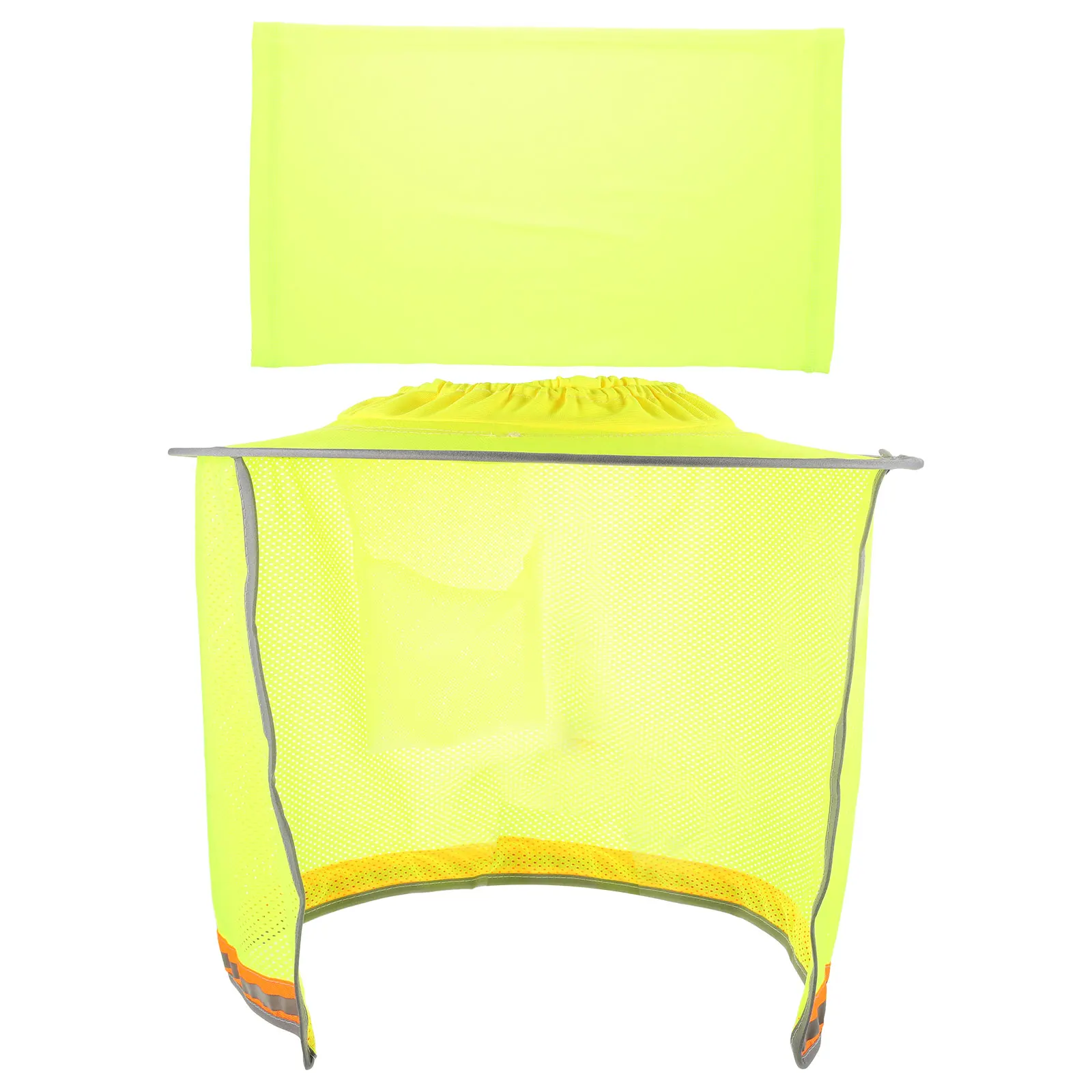 

Summer Sun Protection Hard Hat Visor Full Brim Mesh Shade Neck Shield Adjustable Elastic Band Yellow Fits All Labor Safety
