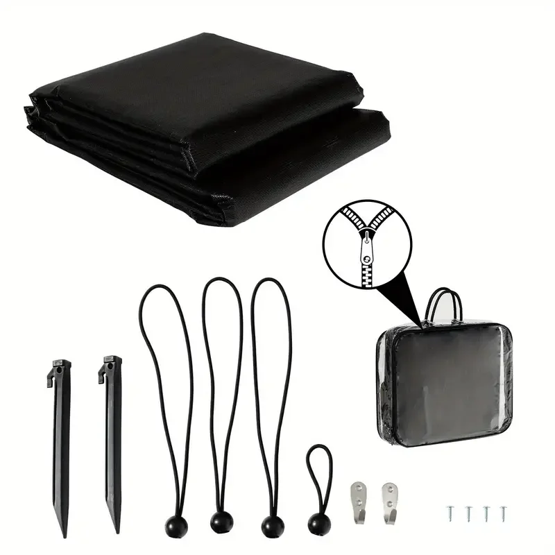 

Caravans Awning Side Shade Mesh Screen Sunshade Privacy Screen 9 X 7inch Kit Car Exterior Wind Mosquitoes Protection Accessories