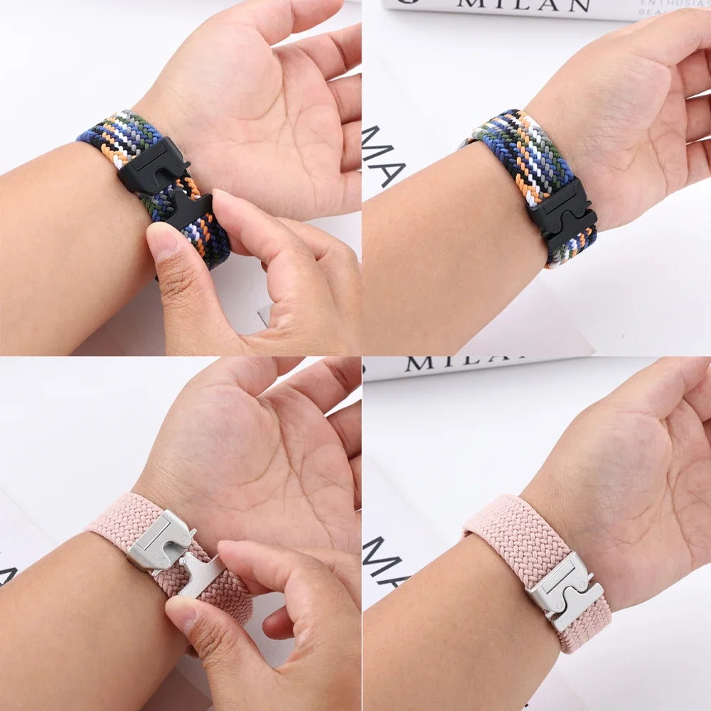 Нейлоновый ремешок 20 мм 22 мм для браслета Fossil GEN 6 5 5E 44 мм с пряжкой из парашюта GEN 5 LTE 45 мм/Gen 5 Carlyle HR/Gen 6 Wellness