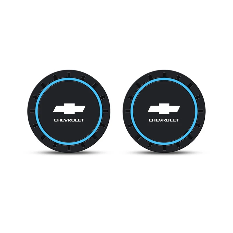 Portavasos de GEL de sílice para coche, alfombrilla de posavasos antideslizante, almohadillas de soporte de botella de agua para Chevrolet