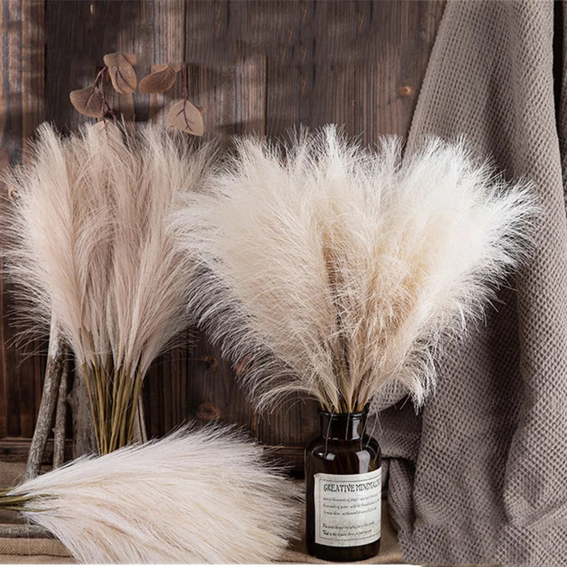 50cm Artificial Flower Reed Pampas Grass INS Wind Simulation Flower Boho Home Decoration Wedding Decor Flower Decoration