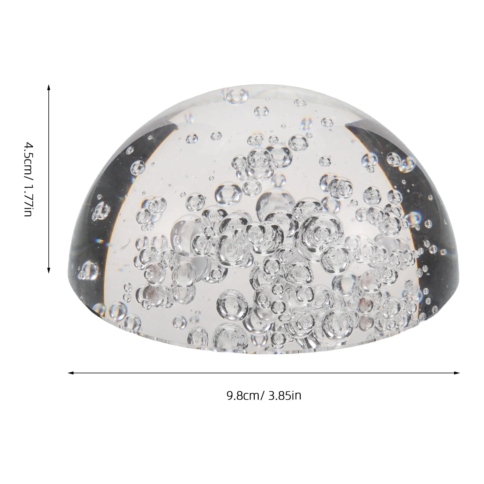 Half Crystal Ball Bubble Crystal Ball Paperweight 100Mm Glass Globe Sphere Lens Fengshui Office Desk Decor Clear Decorative