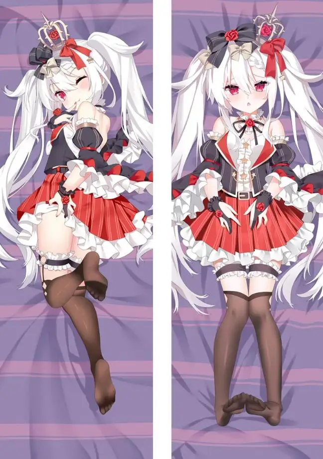 110cm Perücke mit doppelten Pferdes chwänzen für Mädchen lange gerade Cosplay Perücke Kunst haar Perücke für Halloween Dakimakura Kissen bezug