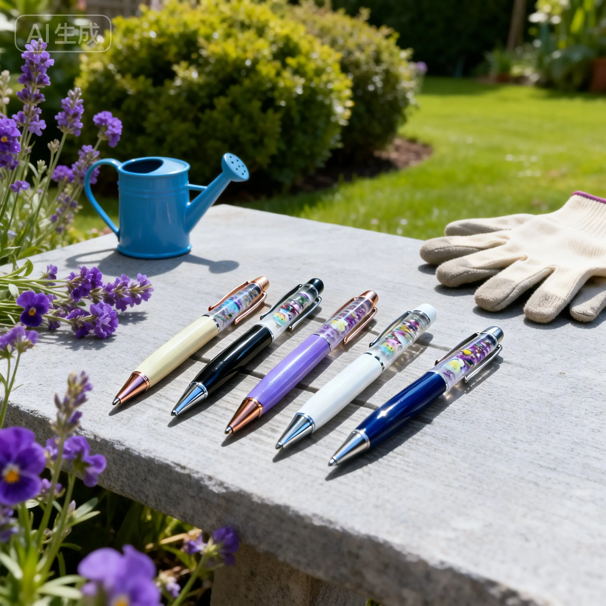 Peacock Cute Floater Liquid Writing Journaling Office Pen Unique Gag Gift For Women Men Kids Set of 5 Pens
