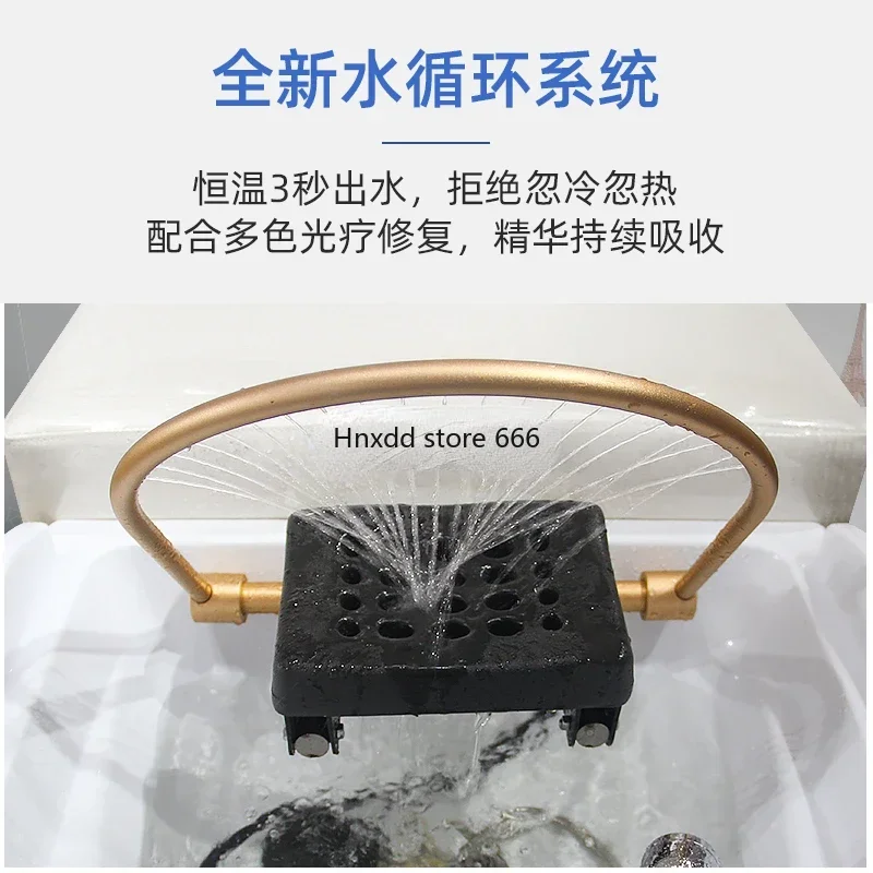 Thai Water Circulation Shampoo Chair for Hair Salon Massage Massage Bed Multifunctional Solid Wood