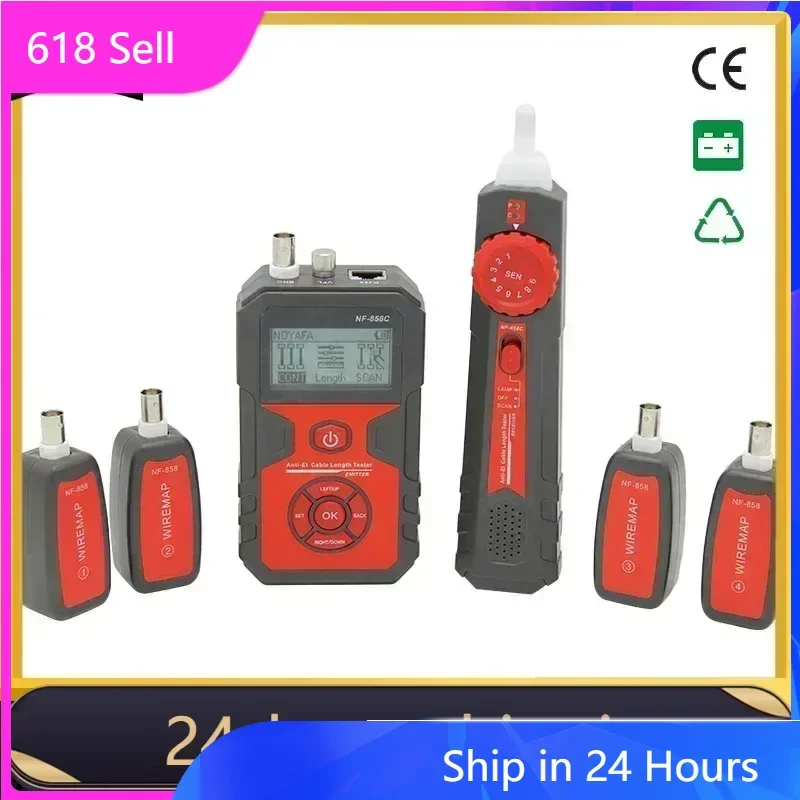 

NEW HOT FANYUE NF-858C Network Cable Tester with VFL Function LCD Digital Cable Tracker Network Line Finder Wire Tracker PoE Che