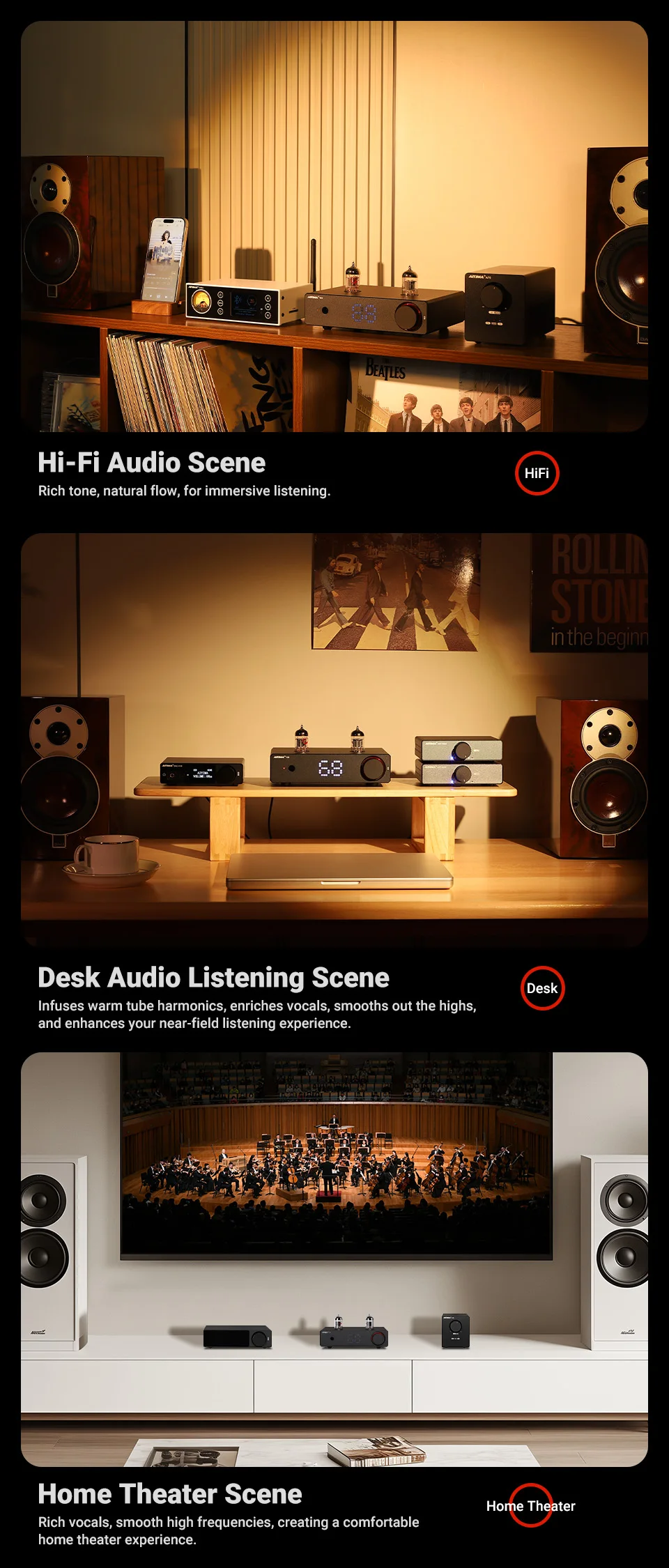 AIYIMA Audio T20 Röhren-Vorverstärker Vollsymmetrischer XLR/RCA-Ausgang Stereo-Vorverstärker mit DAC-Verstärker 12V Trigger für HiFi-Heimverstärker – Detail 20
