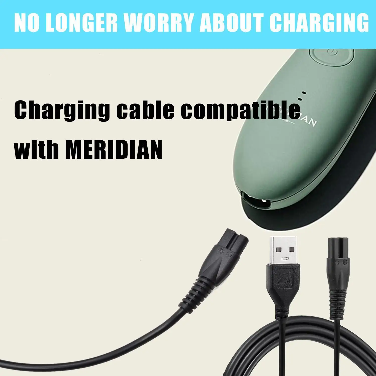  Charger cable electric shaver trimmer Cable Power Cord Charger Wire for Grooming Electric Shavers Electric Trimmers Replacemen