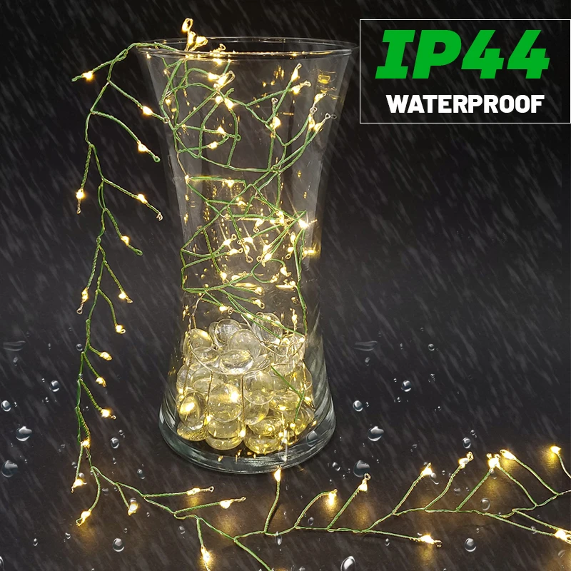 300LEDs Christmas string lights Plug in Lights  Green Wire Indoor Lights with Remote for Bedroom Garden Party Decoration