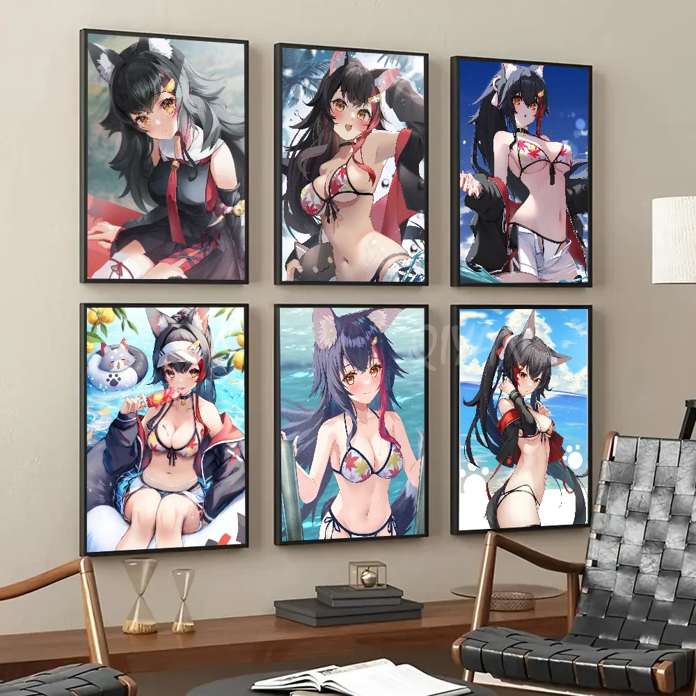 

Ookami Mio Hololive Vtube Game Anime Poster Paper Print Home Living Room Bedroom Bar Restaurant Cafe Art Painting Decoration