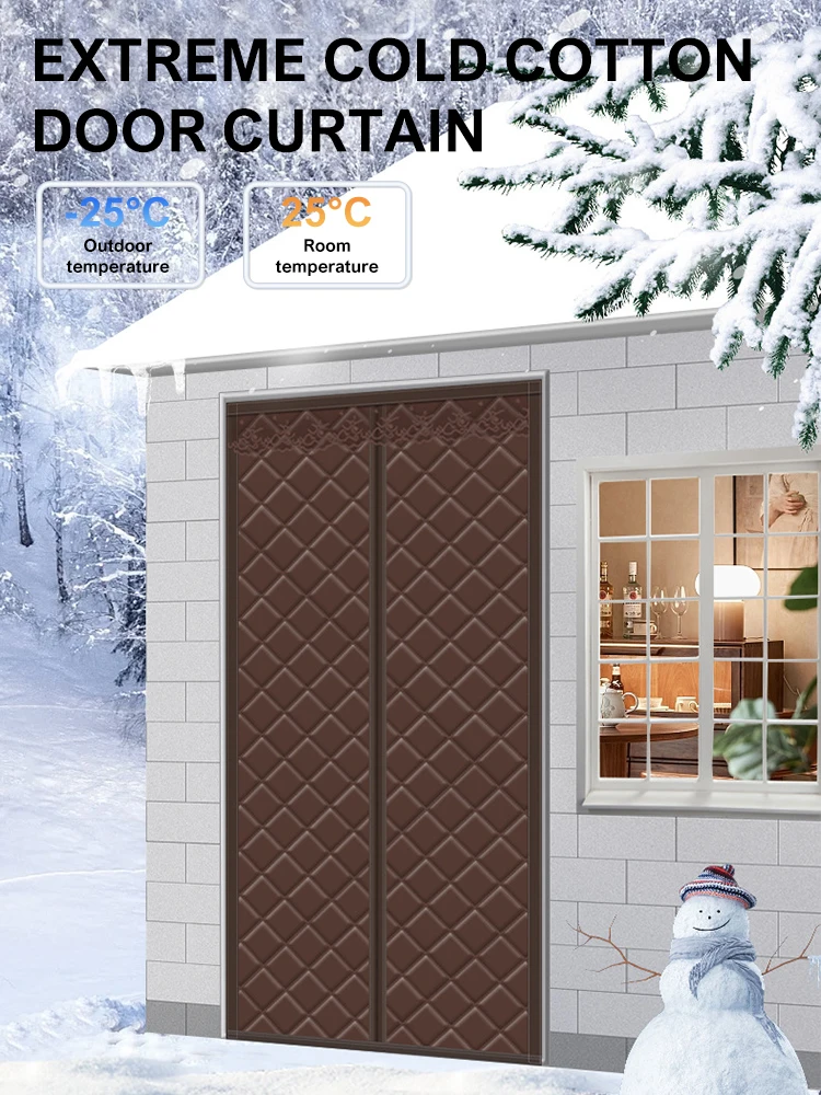 Coldproof Door Screen Windproof Cold Resistant Air Conditioning Warm and Insulated Curtains in Autumn Winter Seasons Curtains