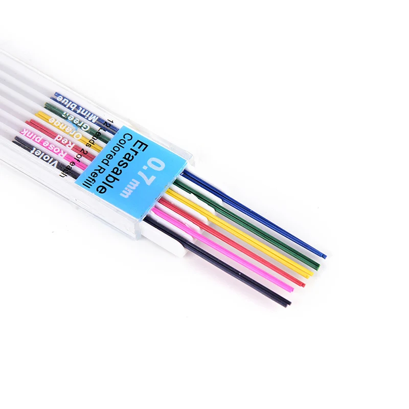 1 Boxes 0.7mm Colored Mechanical Pencil Refill Lead Erasable Student Stationary