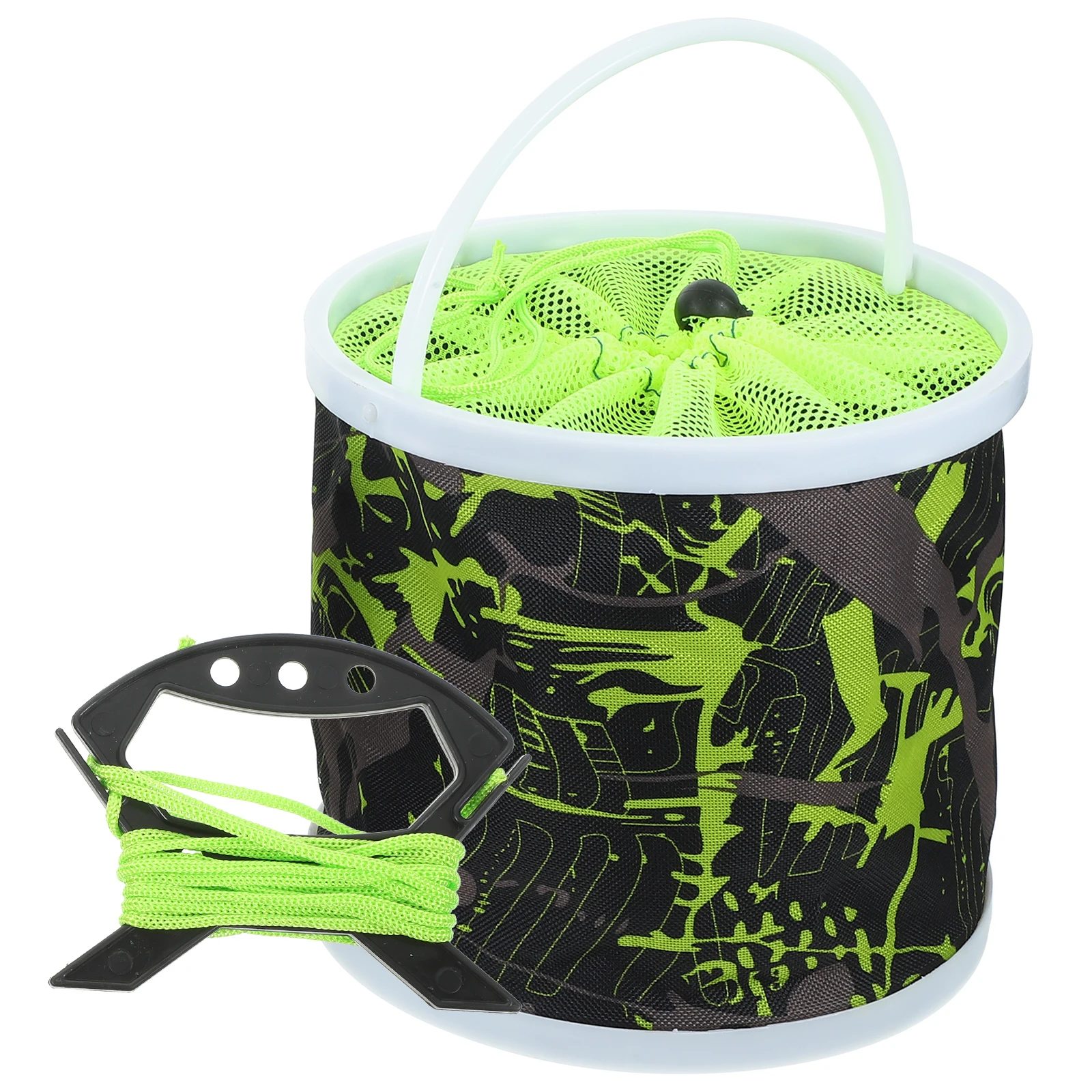 

Bucket R om Color Live Fish Bucket For Fishing Net Folding Fishing Net Storage Portable Barrel Water Container