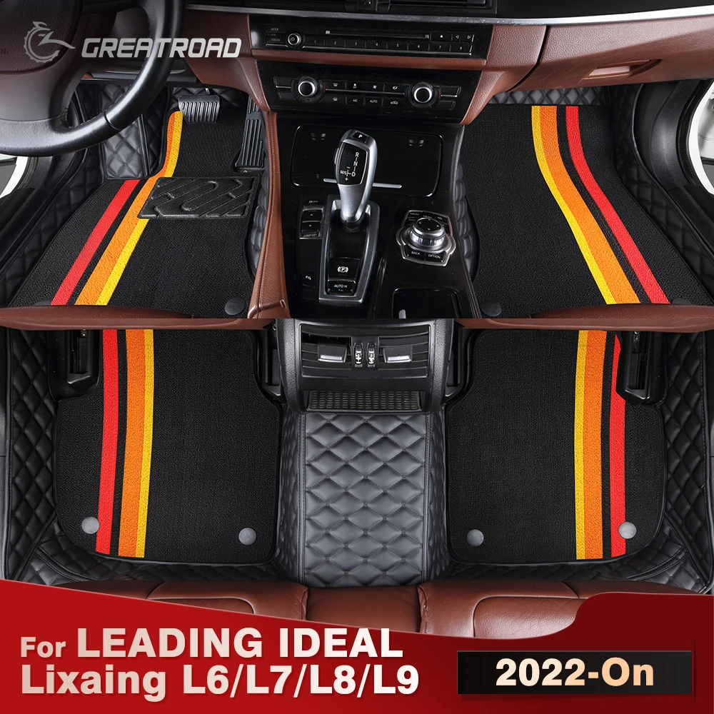 

Для LEADING IDEAL Lixaing L6/L7/L8/L9 2022-на двухслойных автомобильных ковриках на заказ, автомобильный ковер, аксессуары для интерьера