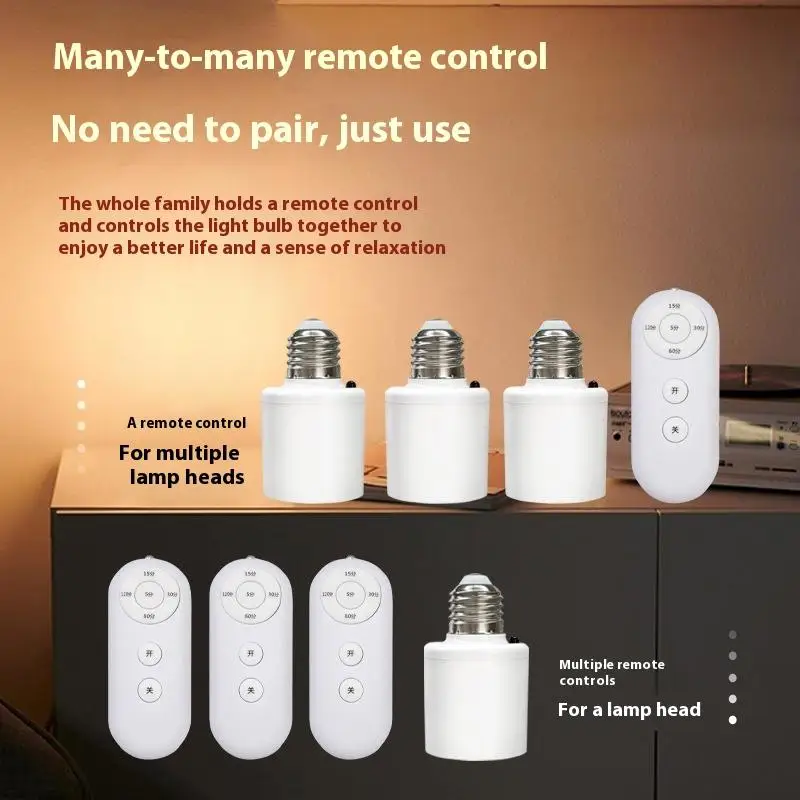 Fernbedienung Glühbirne Halter Adapter AC85-265V Drahtlose Licht Schalter Timing Fernbedienung Lampe Sockel E27 Glühbirne Basis Controller