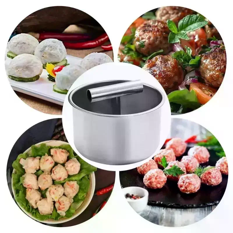 Press Meatball Maker Stainless Steel Meatball Maker Meat Balls Manual Multi-functional Maker Tool Household Kitchen Manual Mold